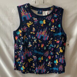 DISNEYLAND RESORT 70th Anniversary Tank Top in Midnight Navy Sz LARGE